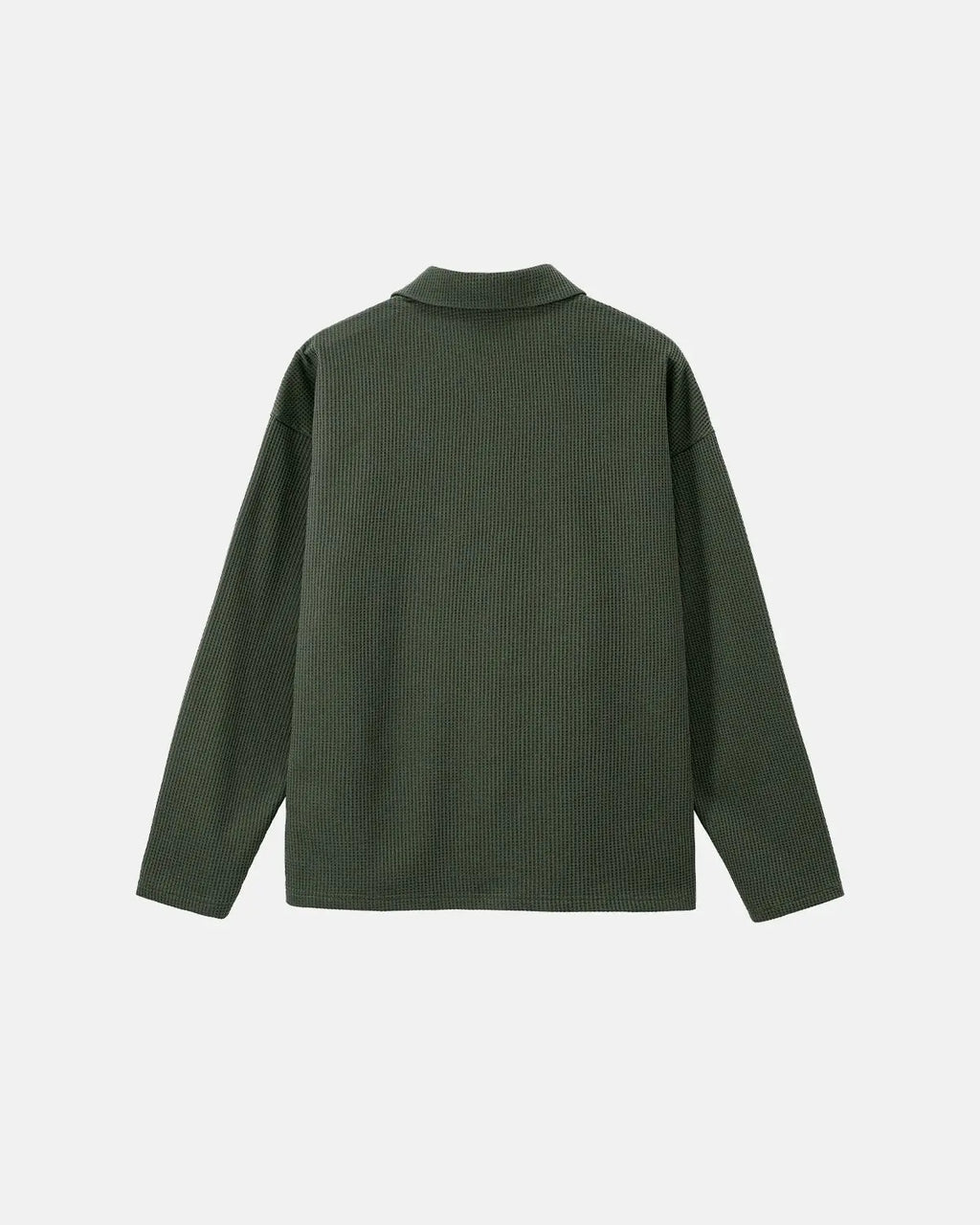 Waffle Long Sleeve Polo Shirts | Flation Streetwear