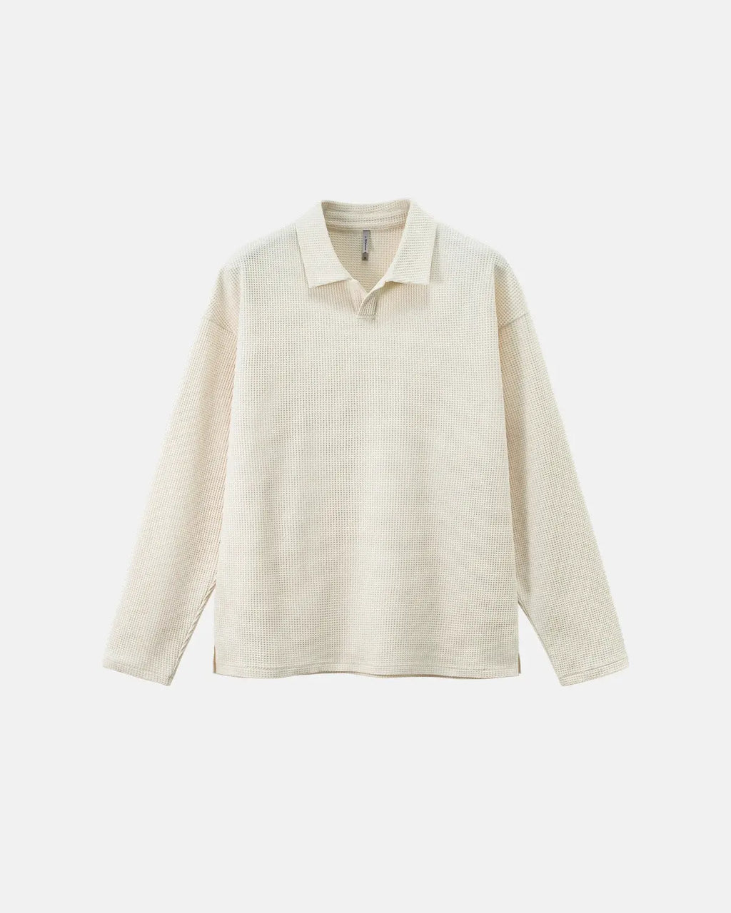 Waffle Long Sleeve Polo Shirts | Flation Streetwear
