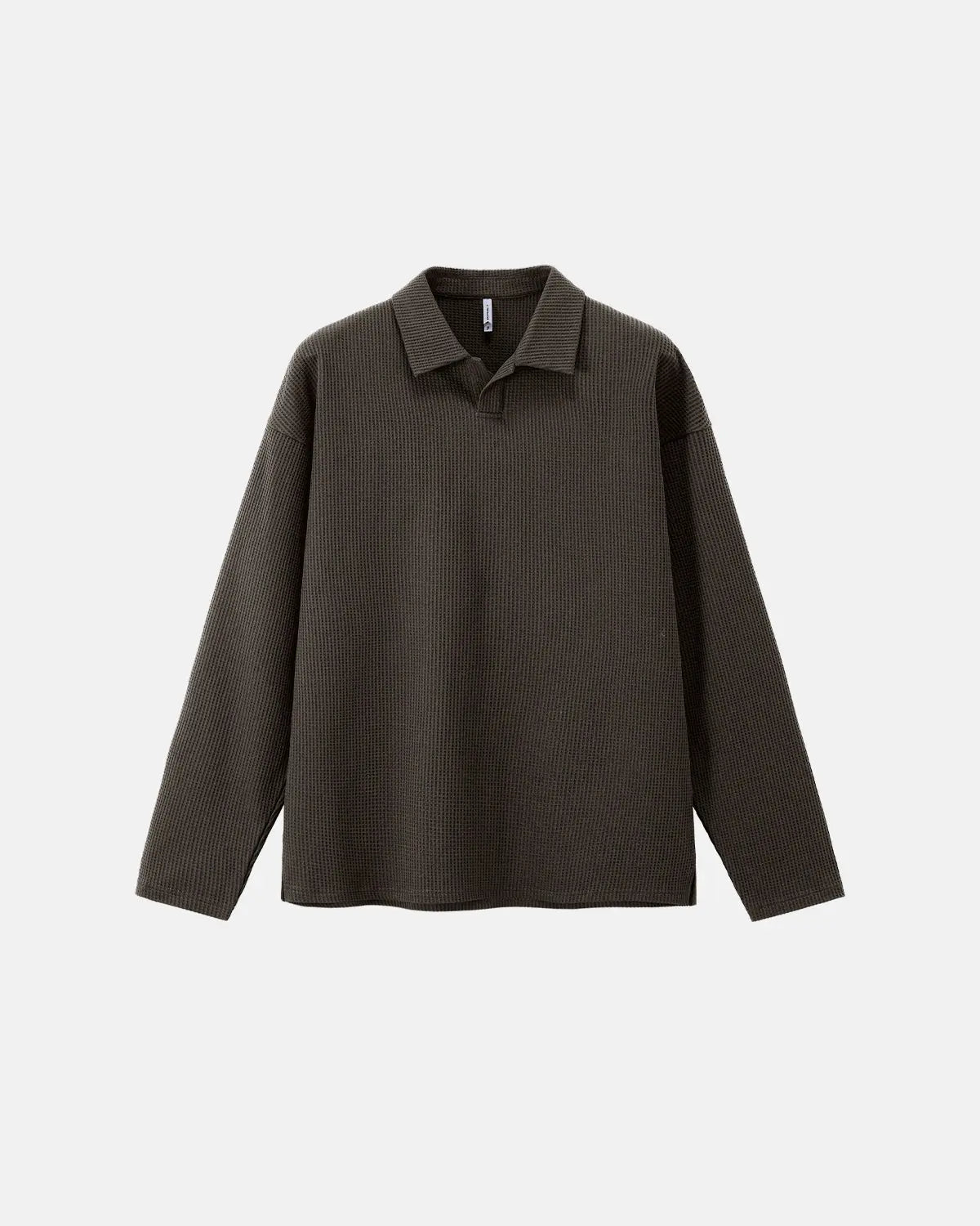 Waffle Long Sleeve Polo Shirts | Flation Streetwear