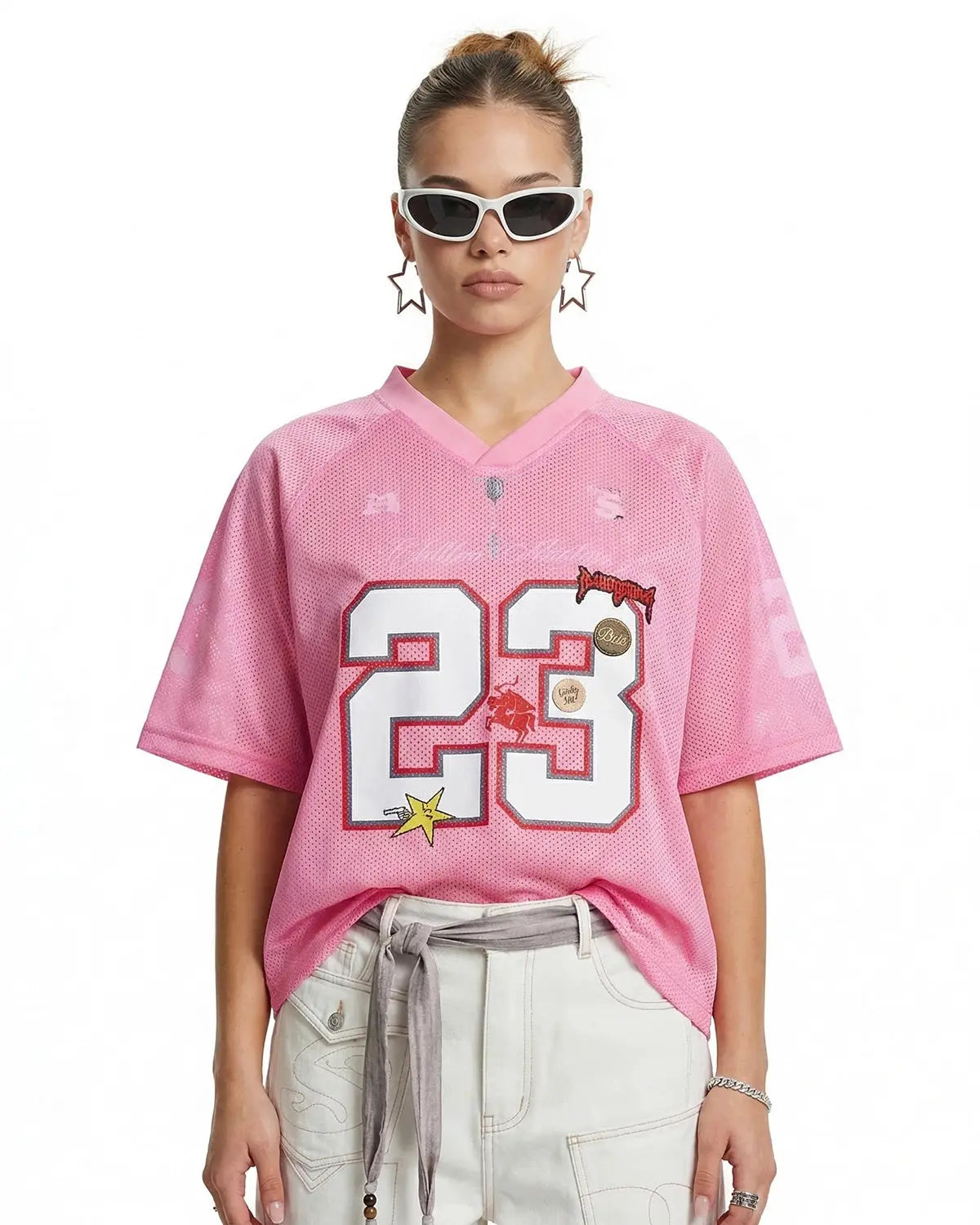 Number 23 Pink Mesh Jersey | Flation Streetwear