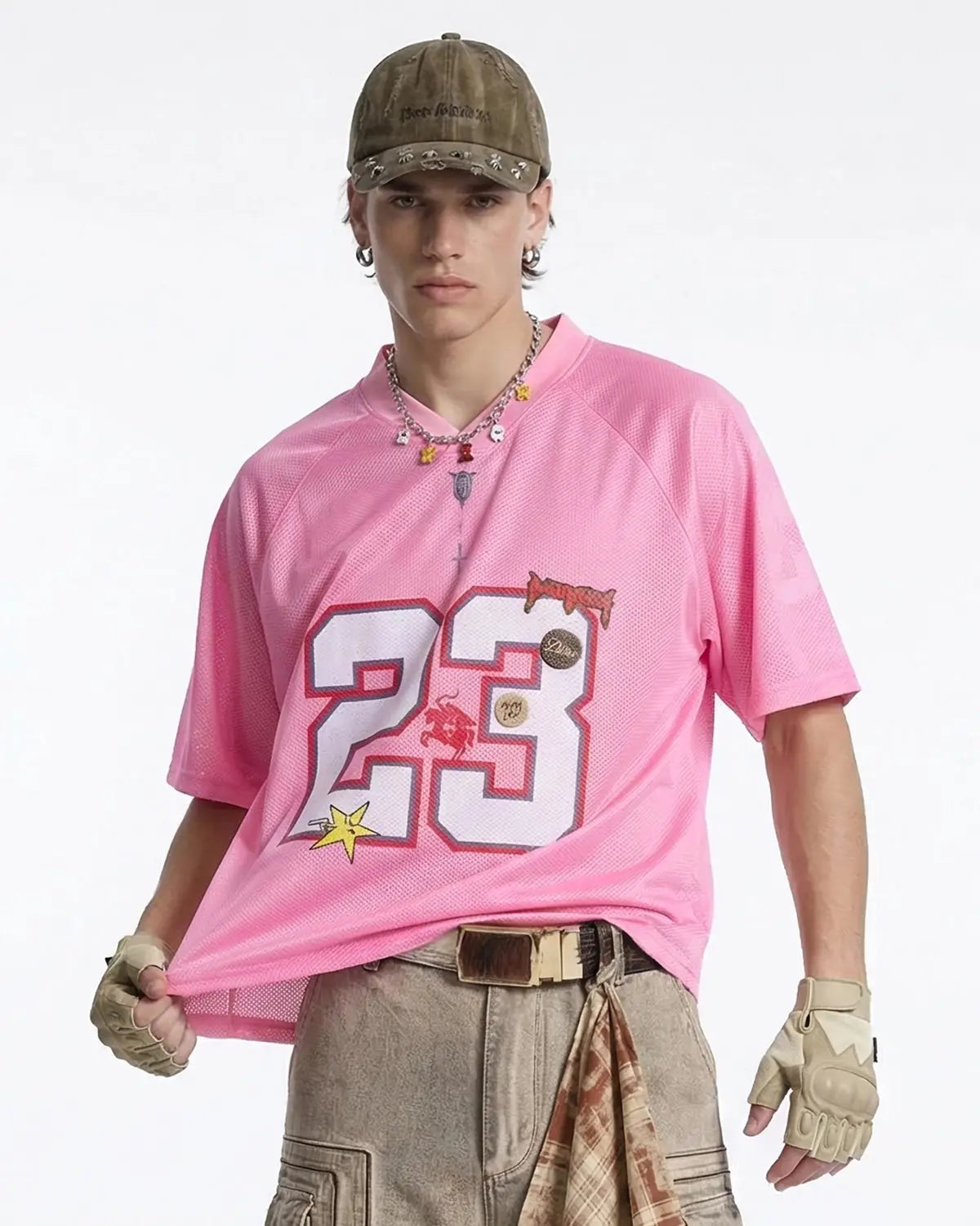 Number 23 Pink Mesh Jersey | Flation Streetwear