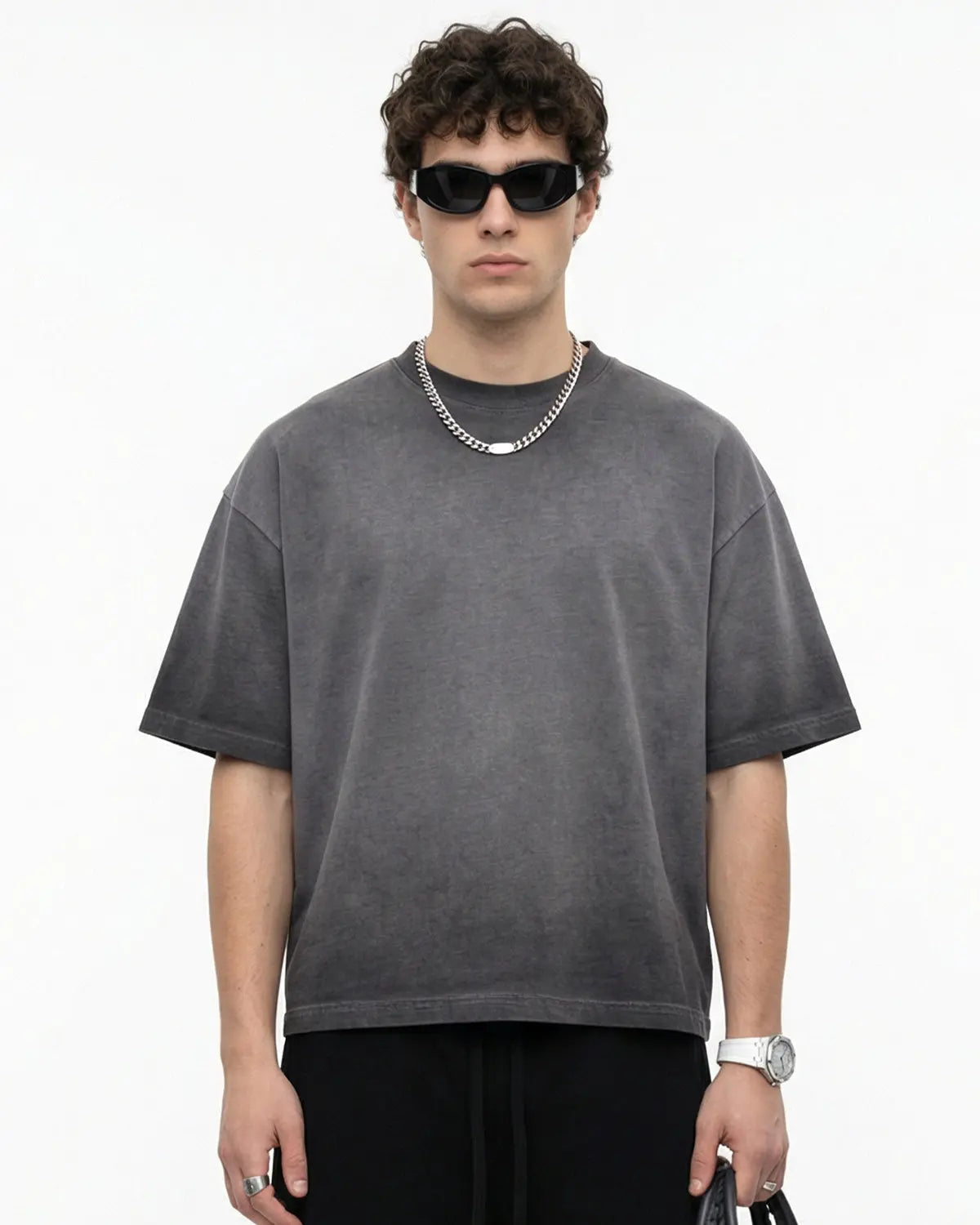 Monkey Washed Dyed Fade Boxy T-Shirt | Flation Streetwear