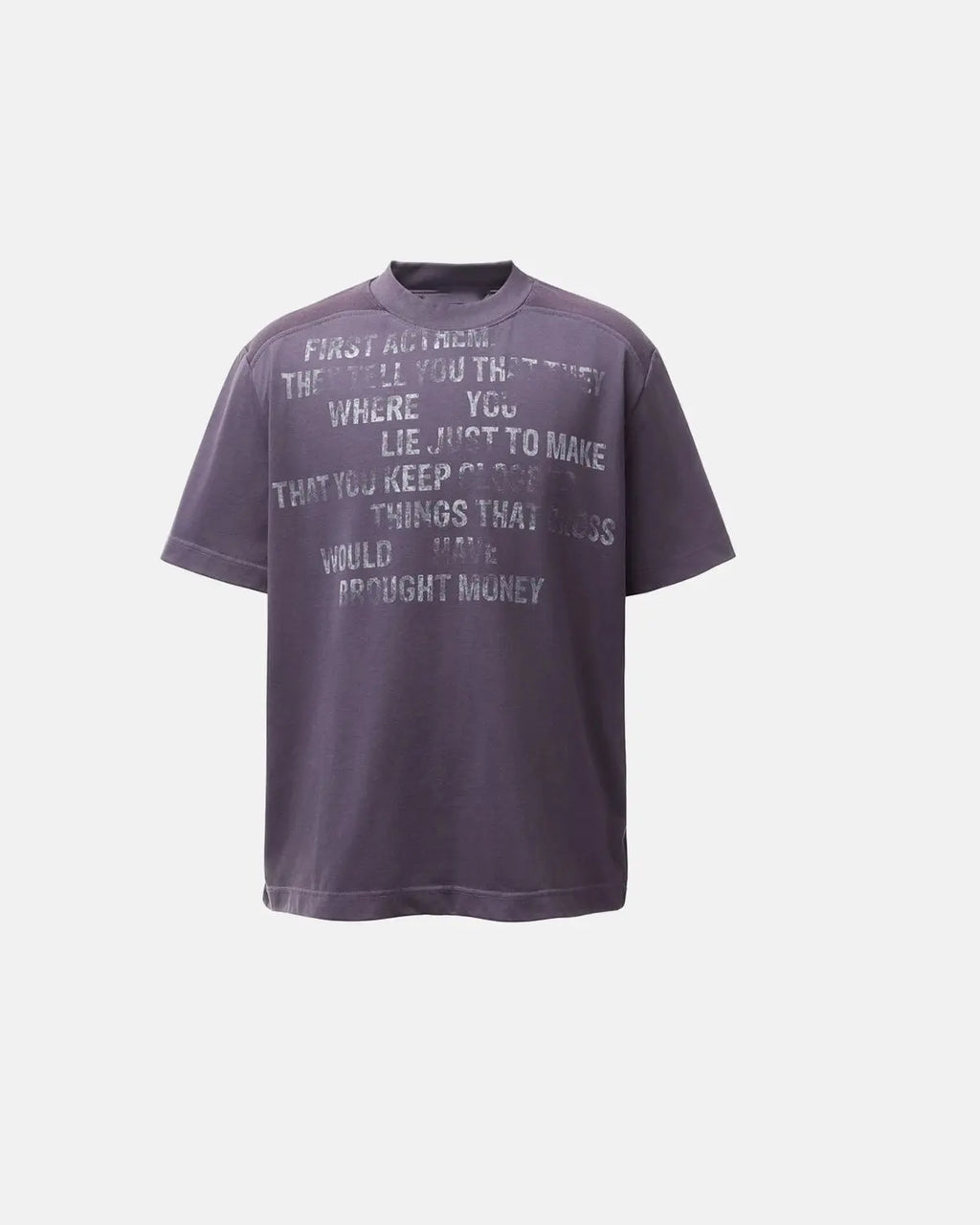 Mock Neck Distressed Graphic T-Shirt | Flation Streetwear
