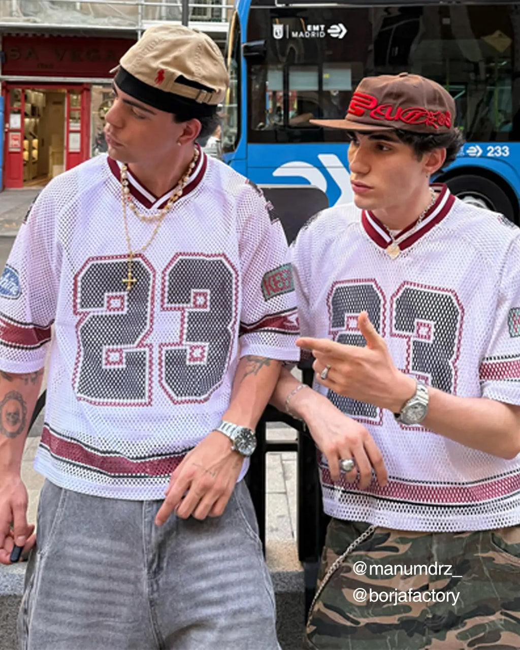 23 Jersey Mesh Print Tee | Flation Streetwear