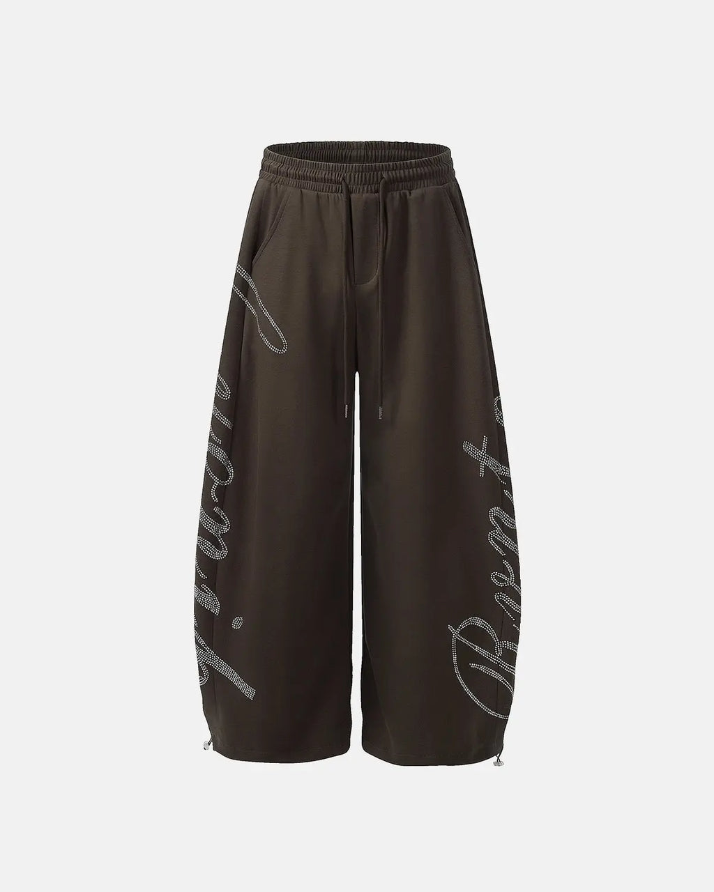 Rhinestone Baggy Joggers | Flation Streetwear