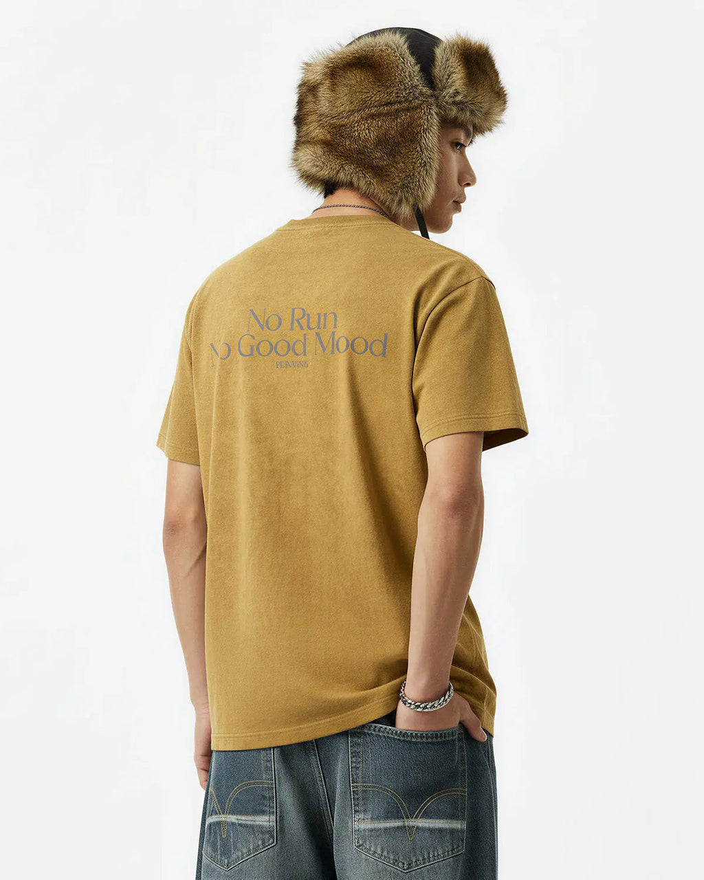 Distressed Tie-Dye Reflective Print T-Shirt | Flation Streetwear