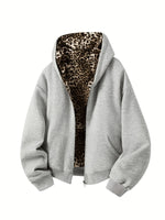 Flation Streetwear Zip-Up Leopard