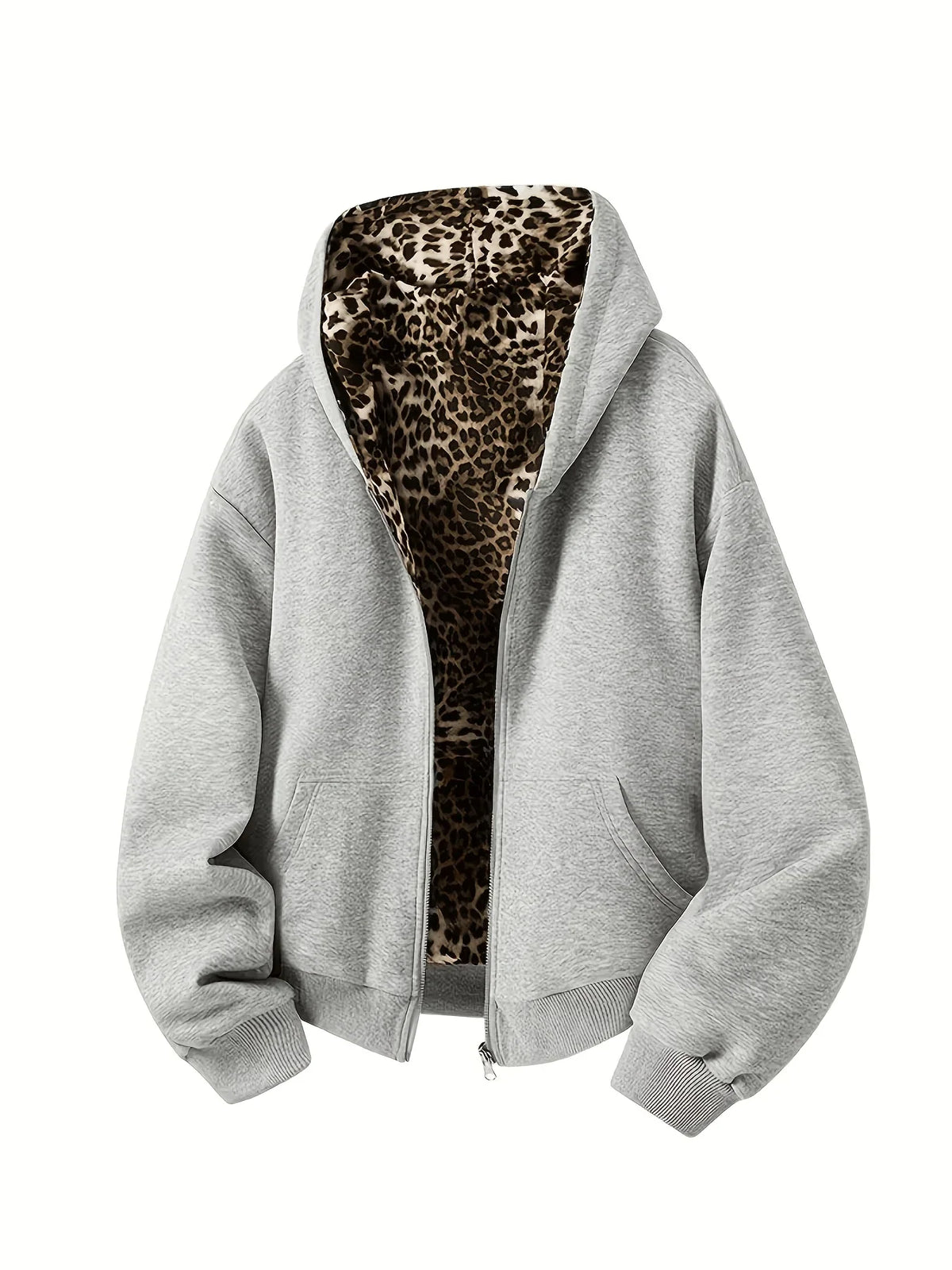Flation Streetwear Zip-Up Leopard