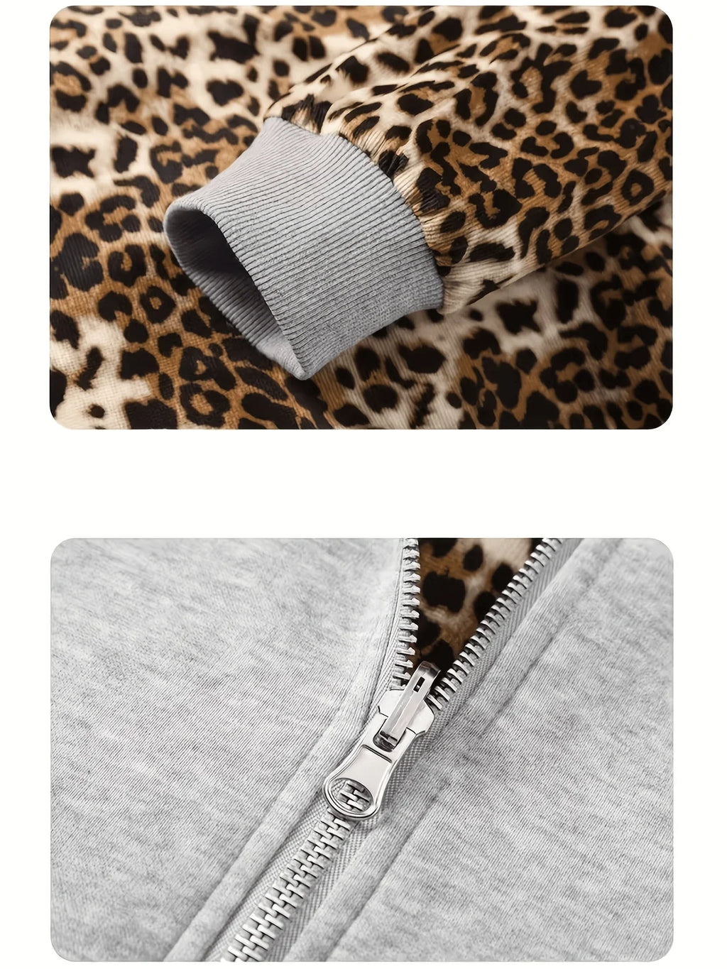 Flation Streetwear Zip-Up Leopard